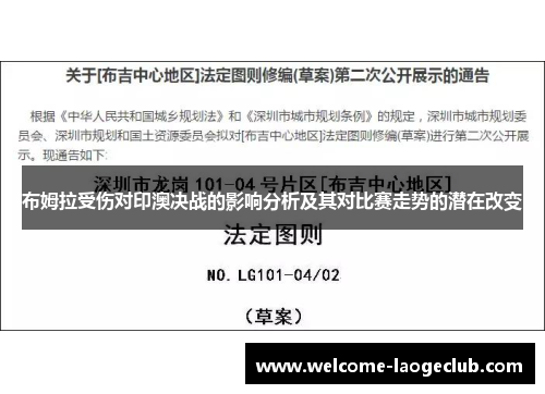 布姆拉受伤对印澳决战的影响分析及其对比赛走势的潜在改变