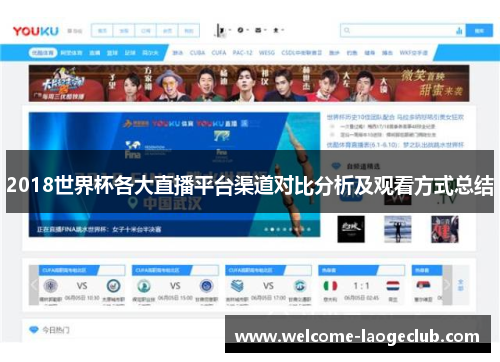 2018世界杯各大直播平台渠道对比分析及观看方式总结